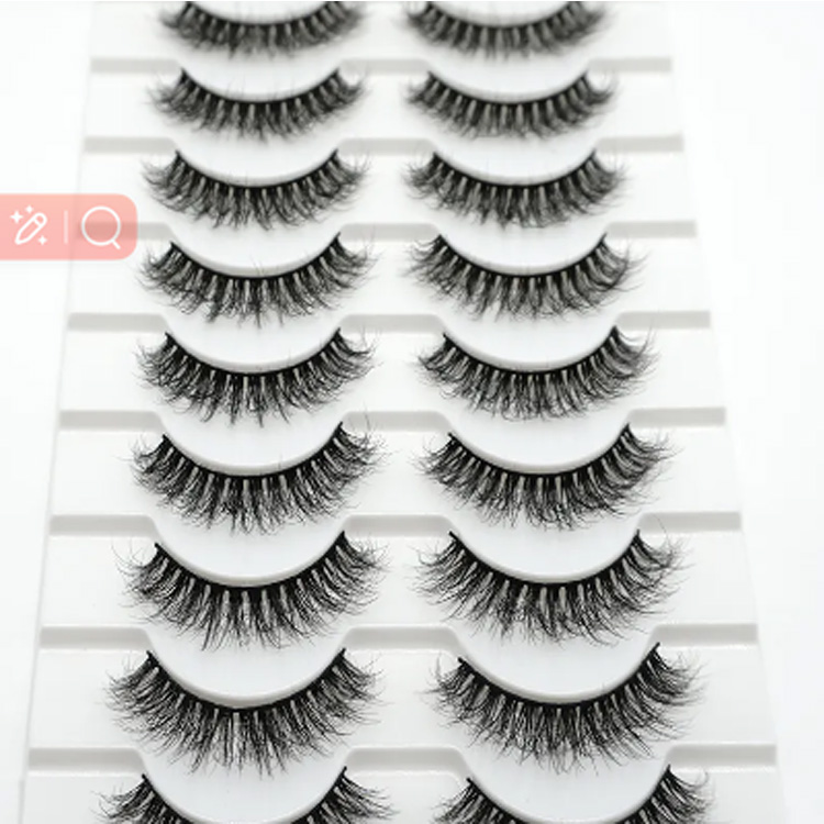 10 bpéire stiall iomlán lash cruálachta saor ó faux mink lashes nádúrtha