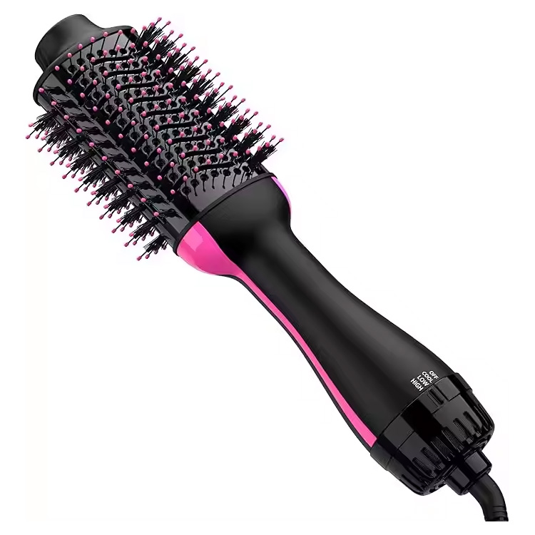 4 I 1 Pláta Ceirmeach Gruaige Styler Triomadóir Leictreach Scuab aer te