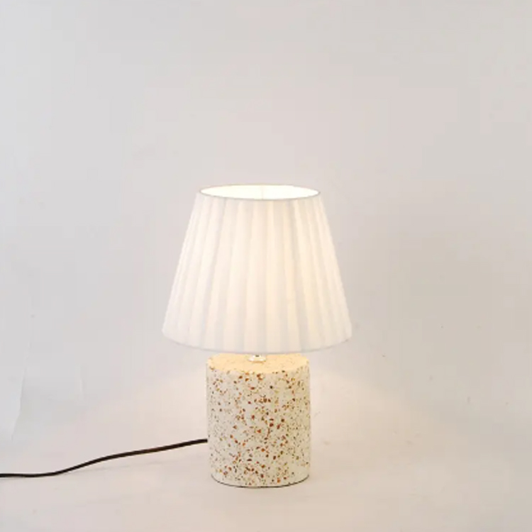 Maisiú Nua-Aimseartha Bedside Bán Lampa Deasc Bonn Terrazzo