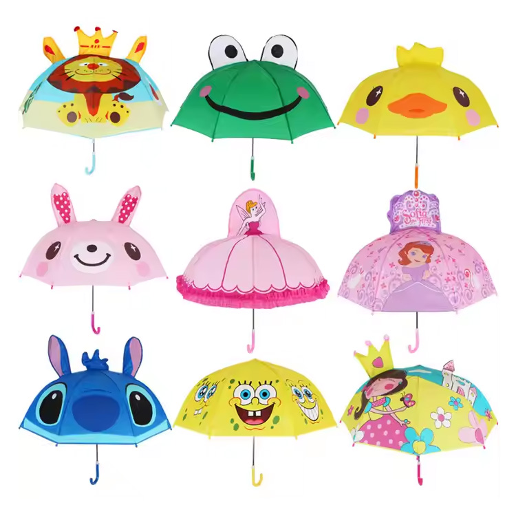 Cartoon Kids Umbrella Leanaí Oscailte Leanaí Oscailte Umbrella Banphrionsa
