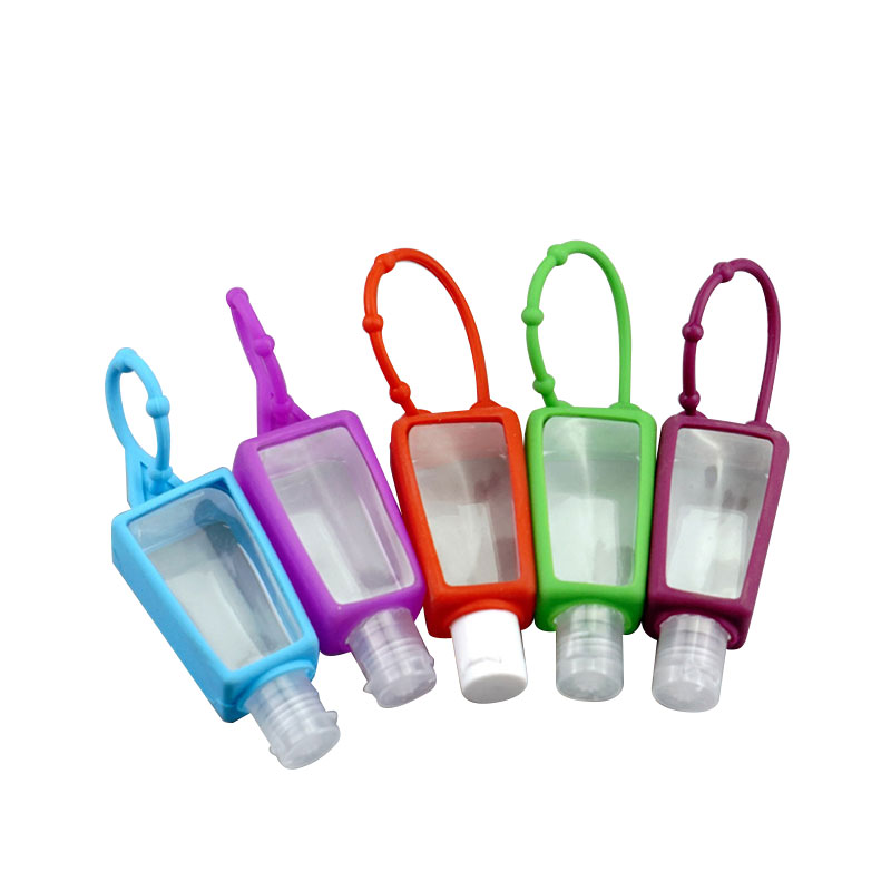 Buidéal Sanitizer Láimhe Folamh le Sealbhóir Silicone