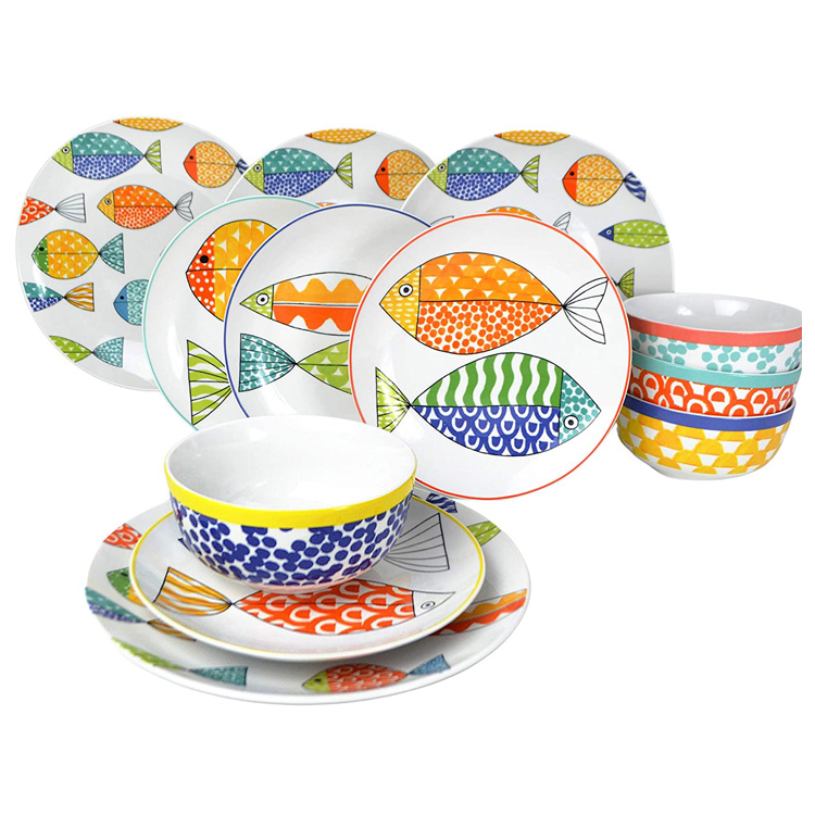 Euro Gleoite Éisc Patrún Dinnerware Set Dinnerware