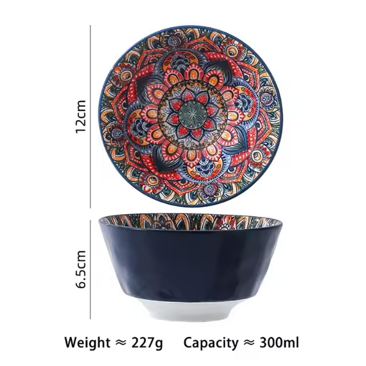 Flower Péinteáilte Ceirmeach Ceirmeach Socraigh Suit Dinnerware Porcelain