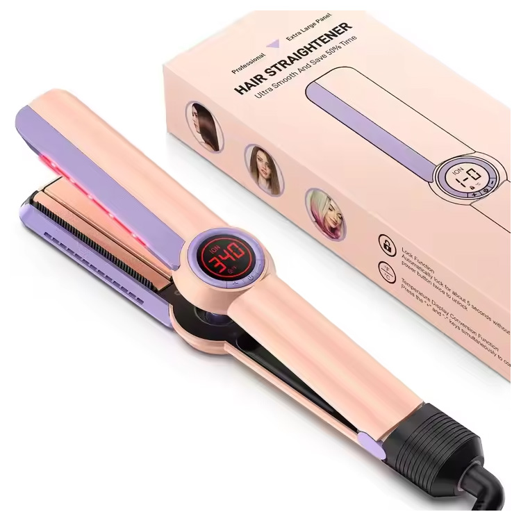 Straightener Gruaige Ardfheidhmíochta Plátaí Leathan Iarann ​​​​Maol