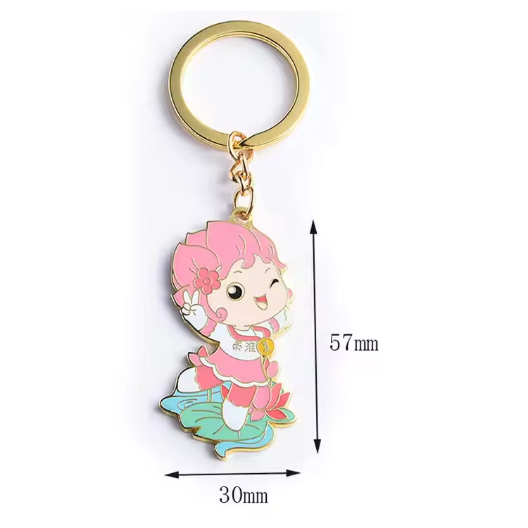 Mórdhíoltóirí ardcháilíochta keychains ór miotail lógó saincheaptha