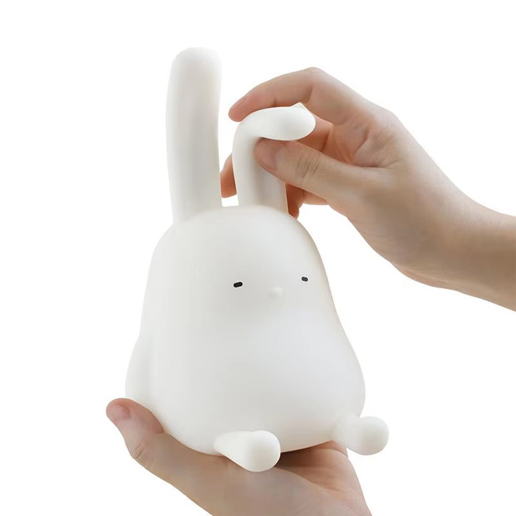 Bronntanais Leanaí Coinín Silicone Kids Nightlight Lampa Deasc Bunny