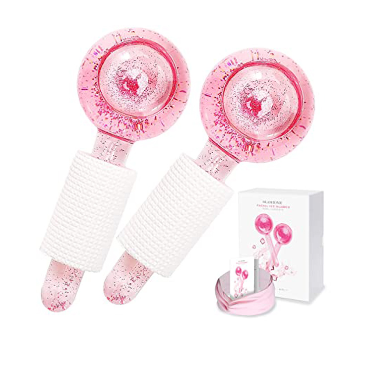 Draíocht Fuarú Oighear Cruinneoga Facial Massager Roller