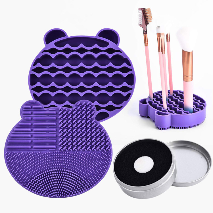 Sealbhóir Triomú Inaistrithe Silicone Makeup Scuab Glantóir Mat