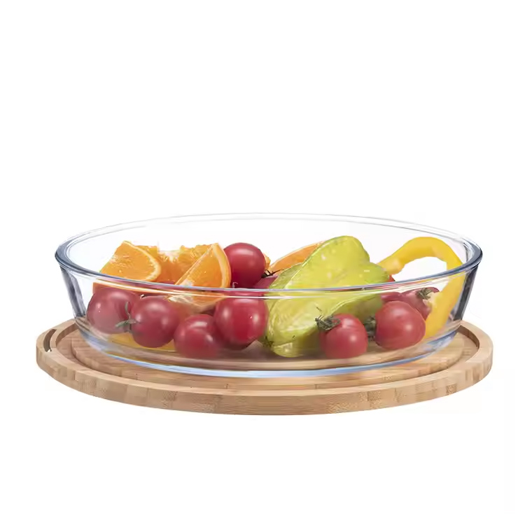 Oighinn MICREATHONNACH Pláta Pláta Gloine Sábháilte Pláta Cookware Tráidire Pan Bácála