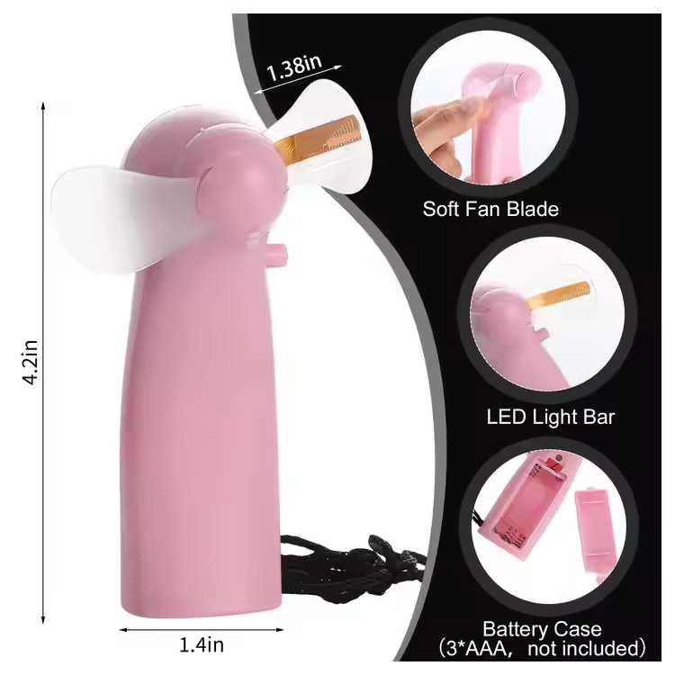 Fan Battery Teachtaireacht Chustaim Nua Inaistrithe Mini Inaistrithe Handy