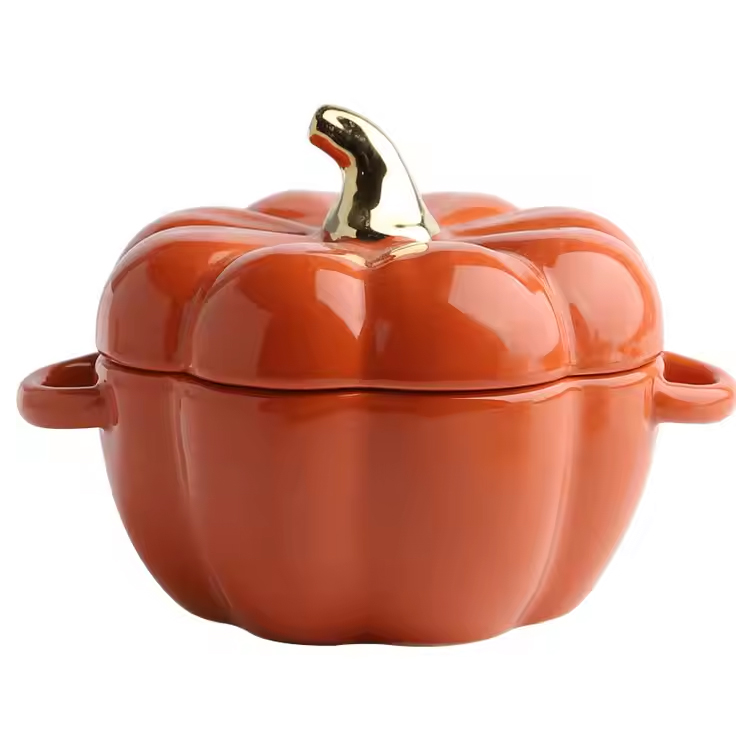 Babhla bácála cruth nua pumpkin le bakeware cistine lid