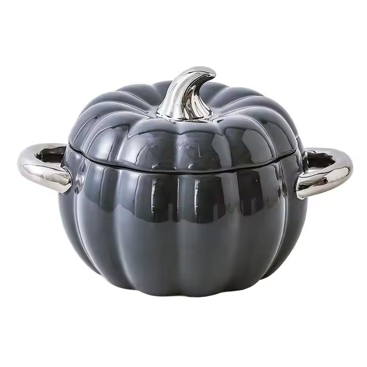 Bowls Pumpkins Bán Ceirmeacha Múnlaithe Nua -Fhorbartha