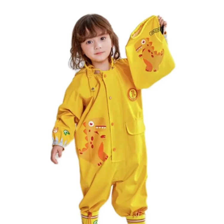 Uiscedhíonach Allamuigh One Piece One Piece Dinosaur Kids Coat Báisteach