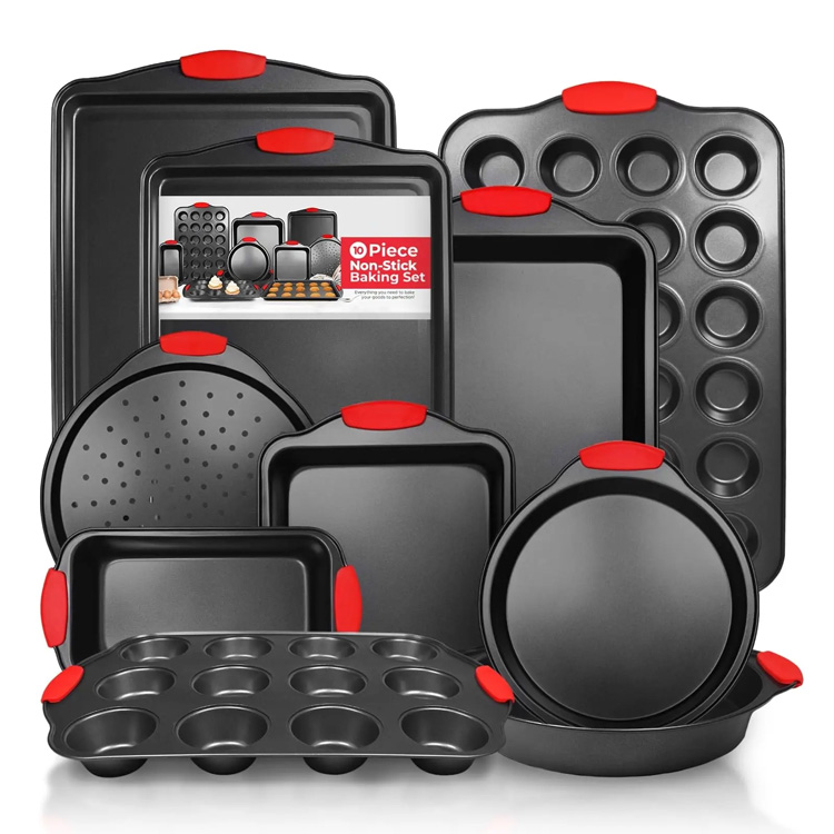 Bakeware oigheann Cruach Carbóin Neamh-Dheibhigh 10PCS Socraigh Socraigh