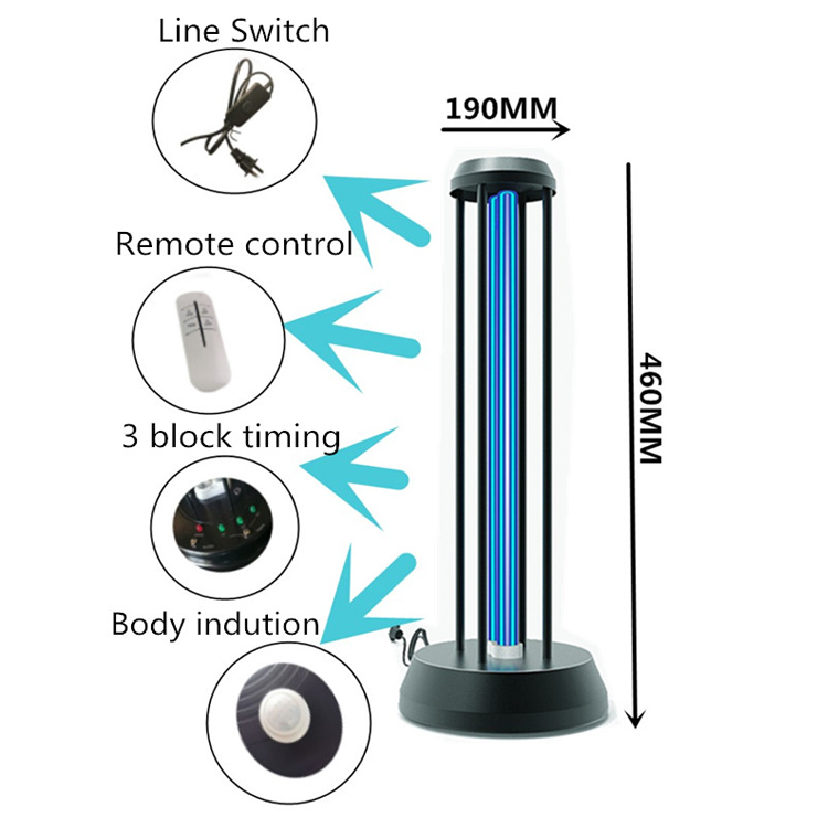 Lampa Germicidal UV Díghalrú Ózóin