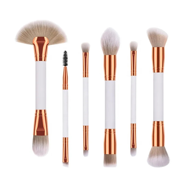 Socraigh Scuab Makeup Bán Dúbailte Gairmiúla 6pcs