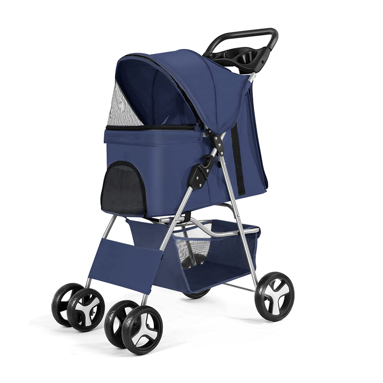 Stroller Madra Peataí Iompróir Fillte Taistil Inbhainte