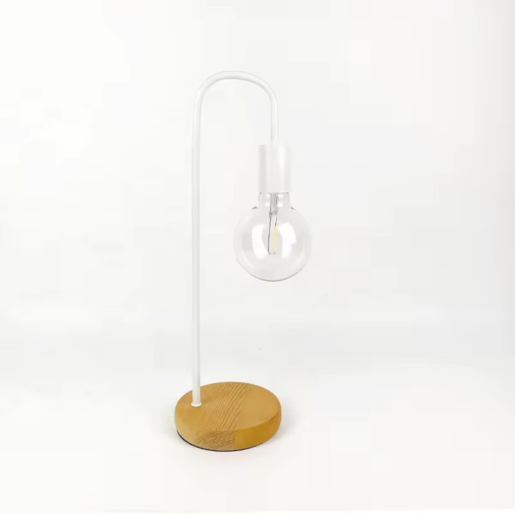 Ceardaíocht Miotail Simplí Nua-Aimseartha Baile Decor Ball Bulb Lampa Tábla