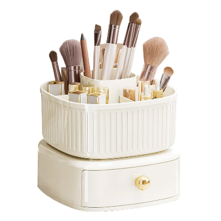 Drawer cearnógach Llipstick Scuab Scuab Stórála Rotatable